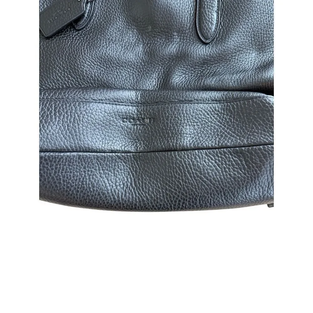 Coach Unisex Black Pebbled Leather Hamilton Business Travel Briefcase OS